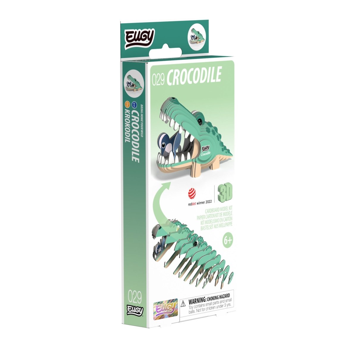 EUGY Crocodile 3D cardboard model kit - box front