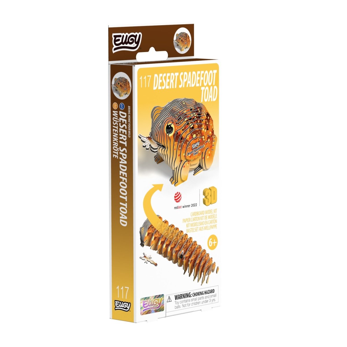 EUGY Desert Spadefoot Toad 3D cardboard model kit - box front