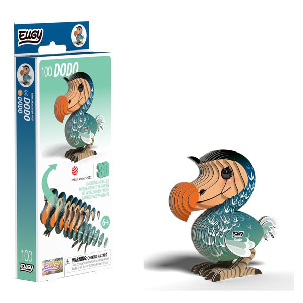 EUGY Dodo 3D cardboard model kit, eco-friendly assembled puzzle figure