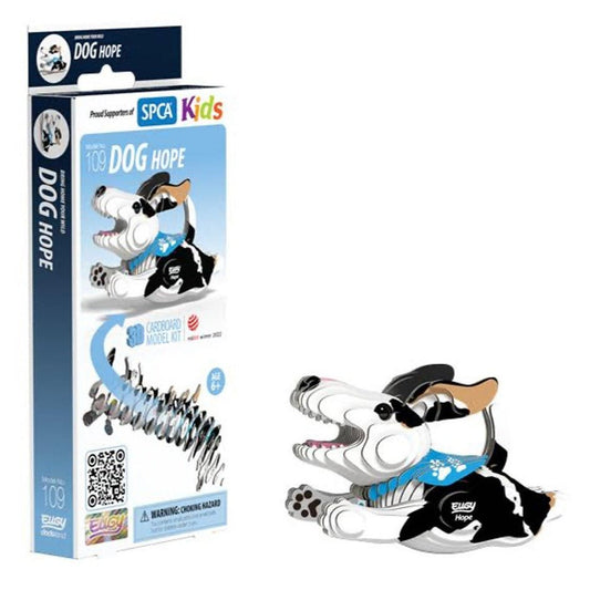 EUGY Dog - Hope 3D cardboard model kit, eco-friendly assembled puzzle figure
