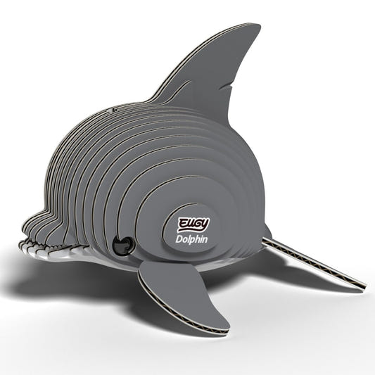 EUGY Dolphin 3D cardboard model kit - finished model