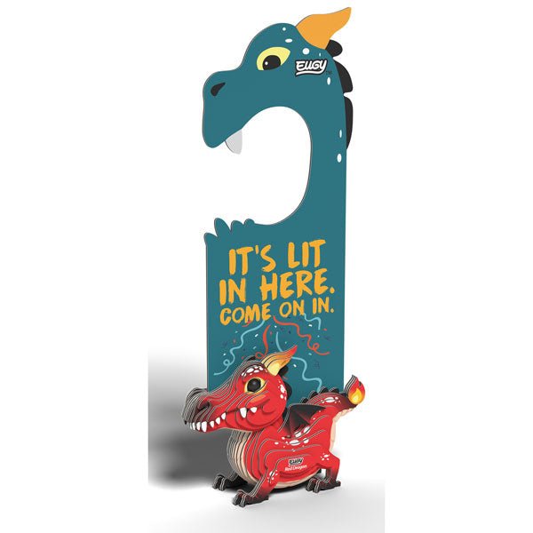 EUGY Door Hanger Red Dragon 3D card kit - finished hanger