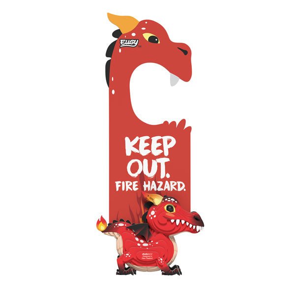EUGY Door Hanger Red Dragon - back of hanger