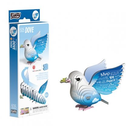 EUGY Dove 3D cardboard model kit, eco-friendly assembled puzzle figure