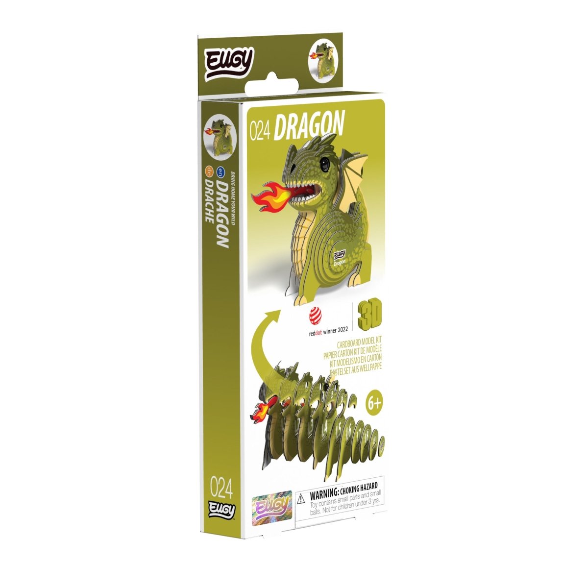 EUGY Dragon 3D cardboard model kit - box front