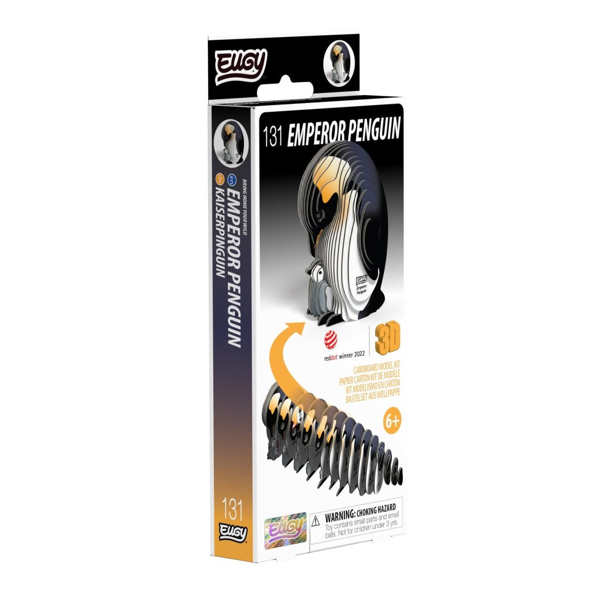 EUGY Emperor Penguin 3D cardboard model kit - box front