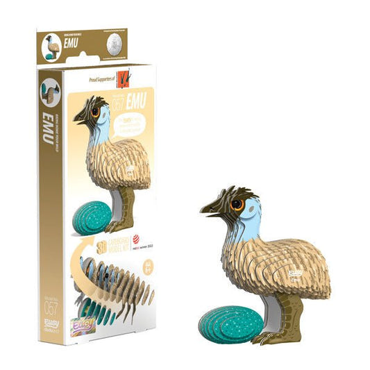 EUGY Emu 3D cardboard model kit, eco-friendly assembled puzzle figure