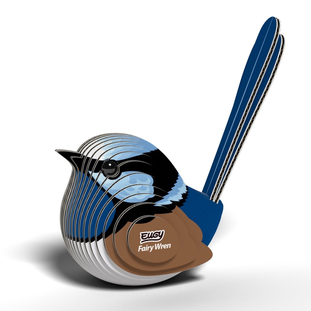 EUGY Fairy Wren 3D cardboard model kit - finished model