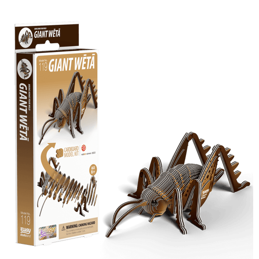 EUGY Giant Weta 3D cardboard model kit, eco-friendly assembled puzzle figure
