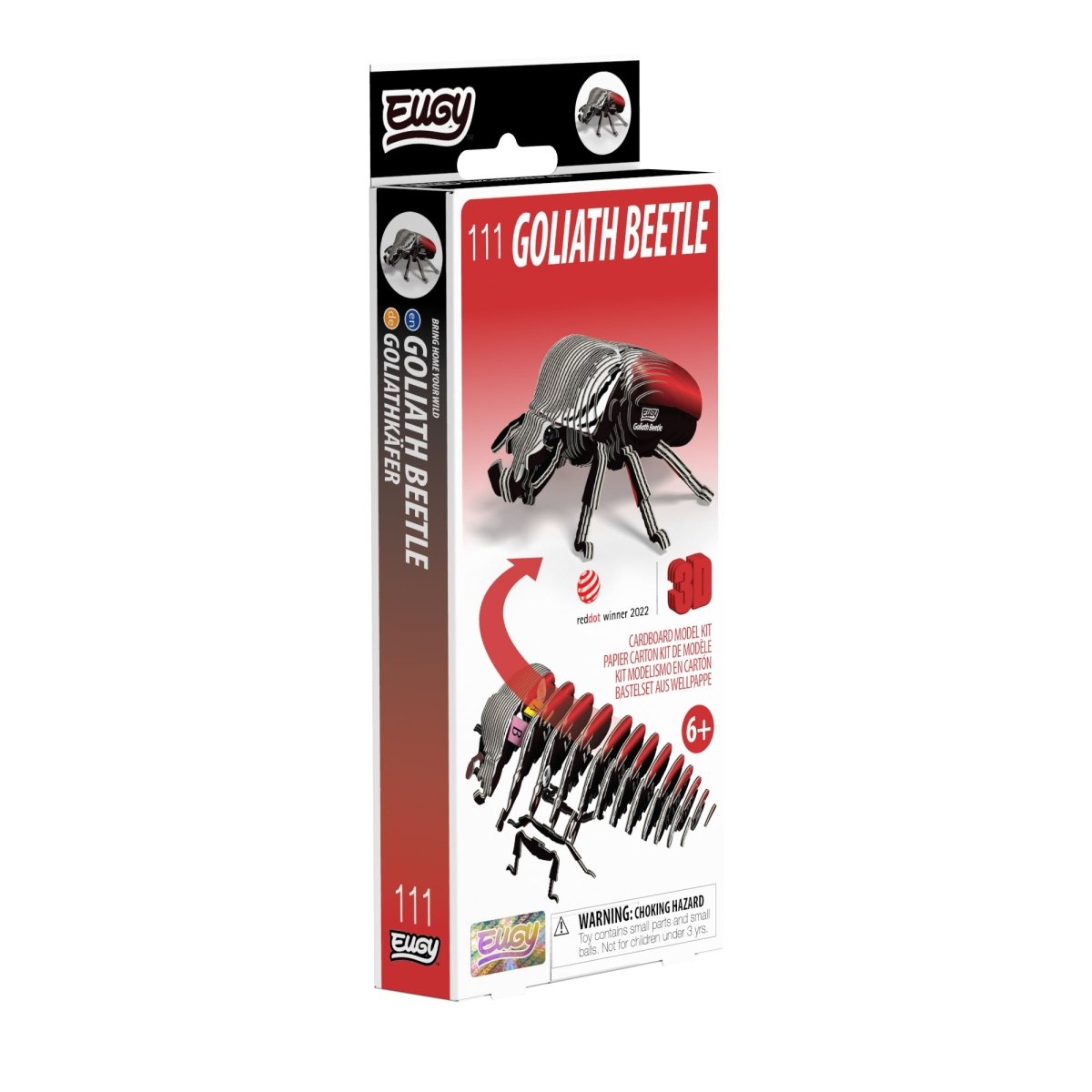 EUGY Goliath Beetle 3D cardboard model kit - box front