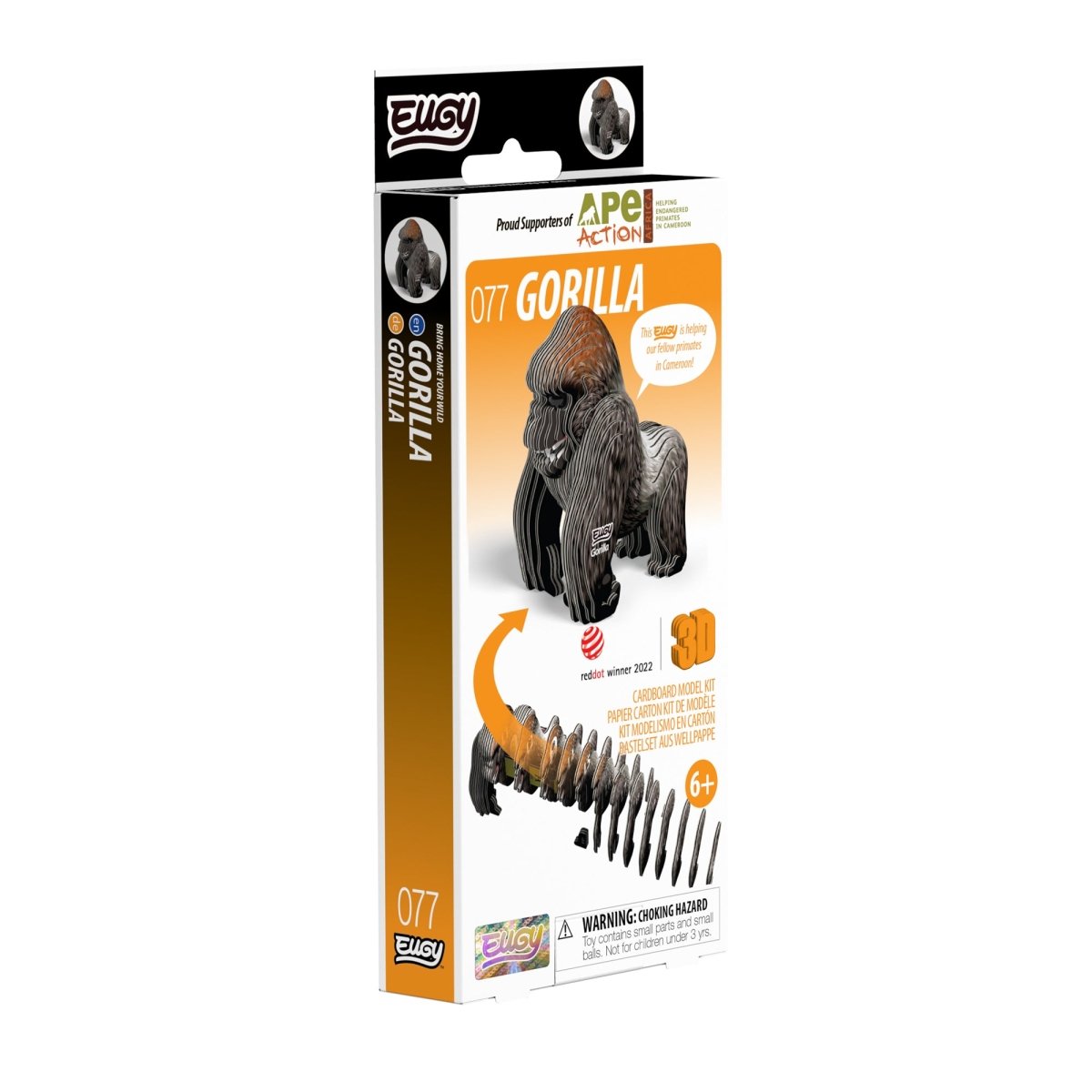 EUGY Gorilla 3D cardboard model kit - box front