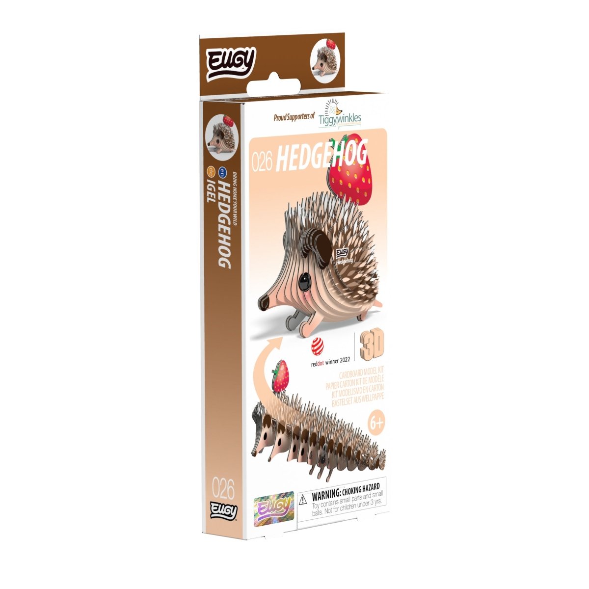 EUGY Hedgehog 3D cardboard model kit - box front