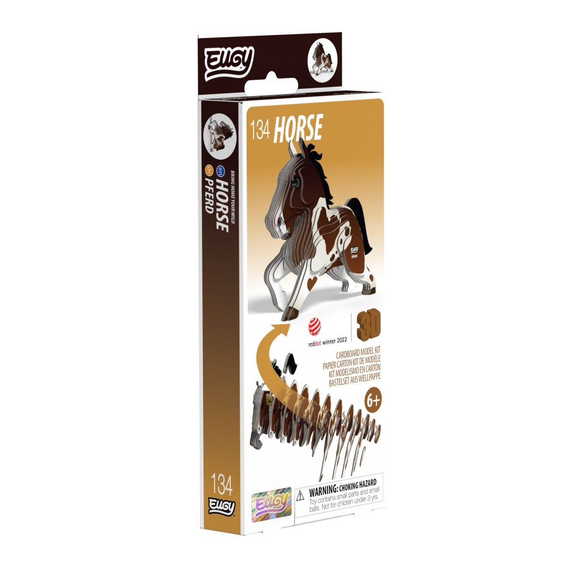 EUGY Horse 3D cardboard model kit - box front