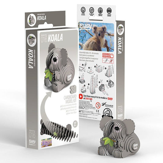 EUGY Koala 3D cardboard model kit, eco-friendly assembled puzzle figure