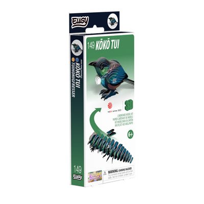 EUGY Koko Tui 3D card model kit — box