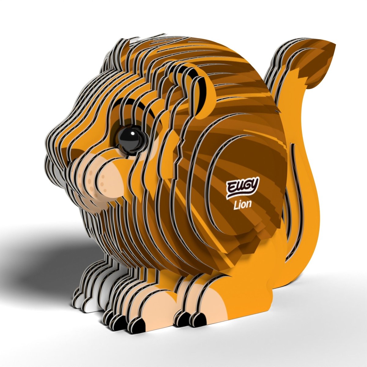 EUGY Lion 3D cardboard model kit - finished model