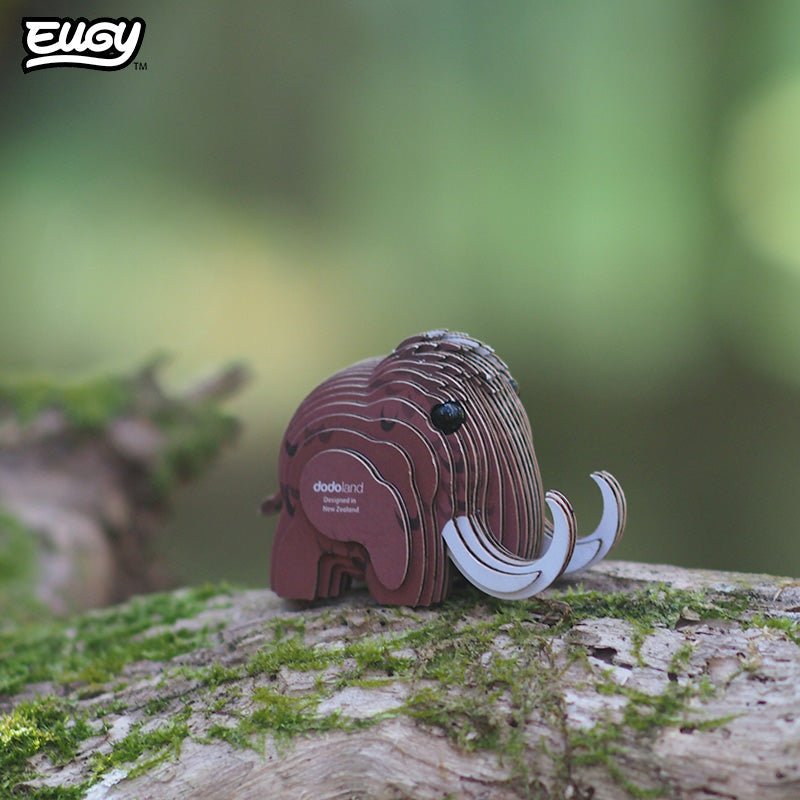 EUGY Mammoth 3D cardboard model kit - built model on display