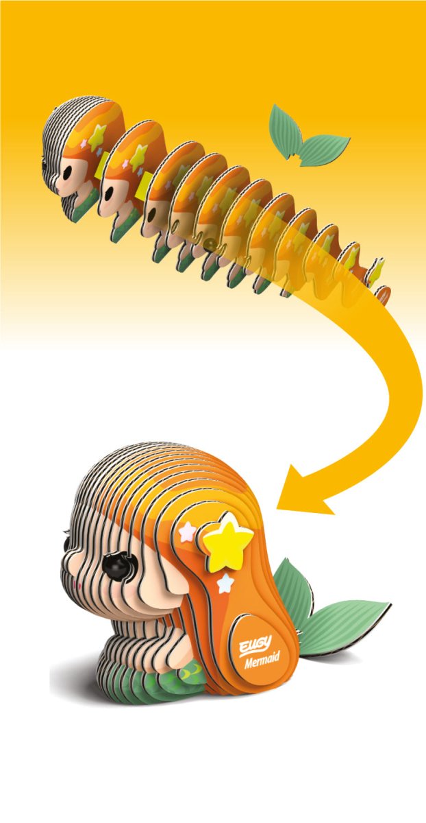 EUGY Mermaid 3D cardboard model kit - box front