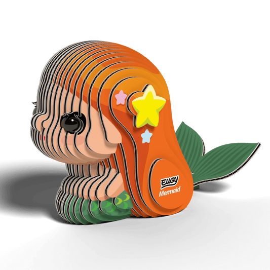 EUGY Mermaid 3D cardboard model kit - finished model