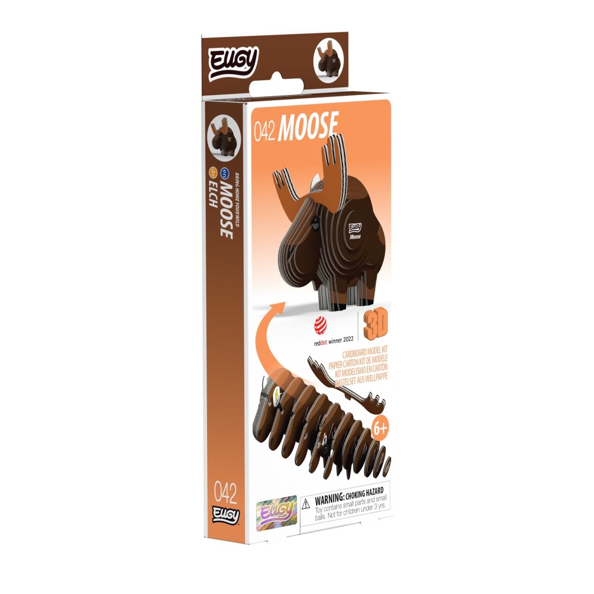 EUGY Moose 3D cardboard model kit - box front