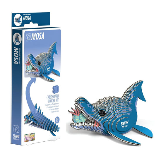 EUGY Mosa 3D cardboard model kit, eco-friendly assembled puzzle figure