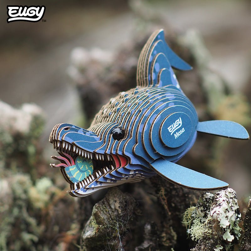EUGY Mosa 3D cardboard model kit - built model on display