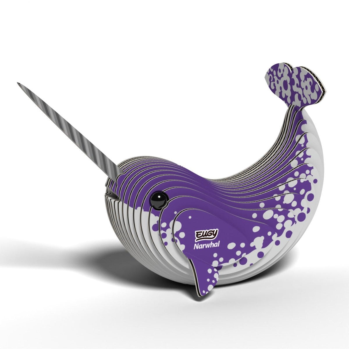 EUGY Narwhal 3D cardboard model kit - finished model