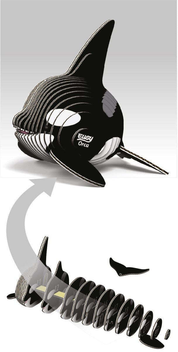 EUGY Orca 3D cardboard model kit - box front