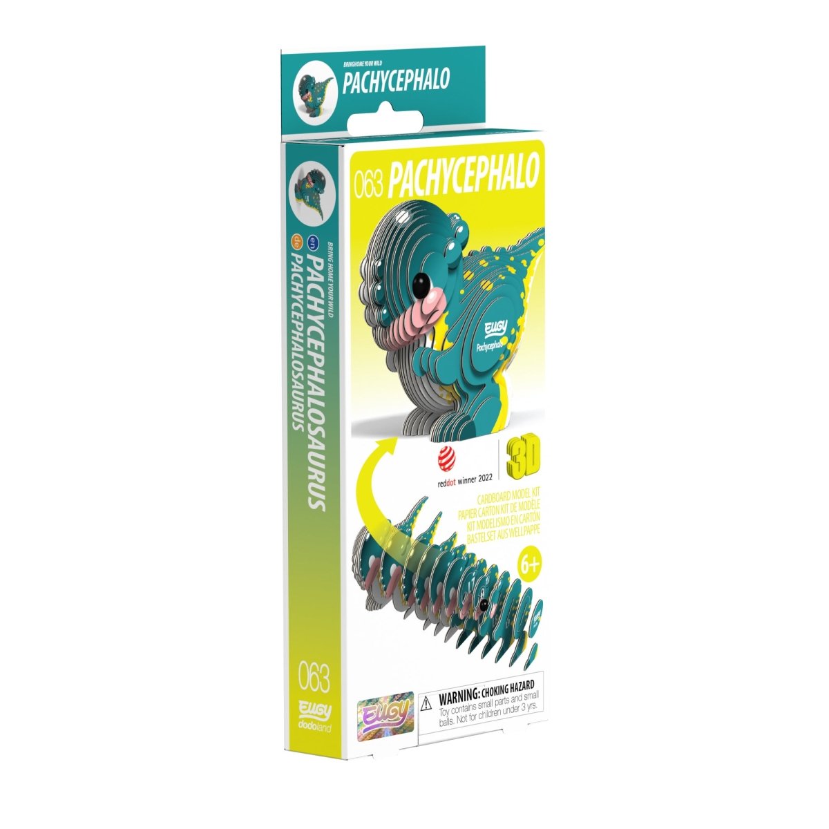 EUGY Pachycephalo 3D cardboard model kit - box front