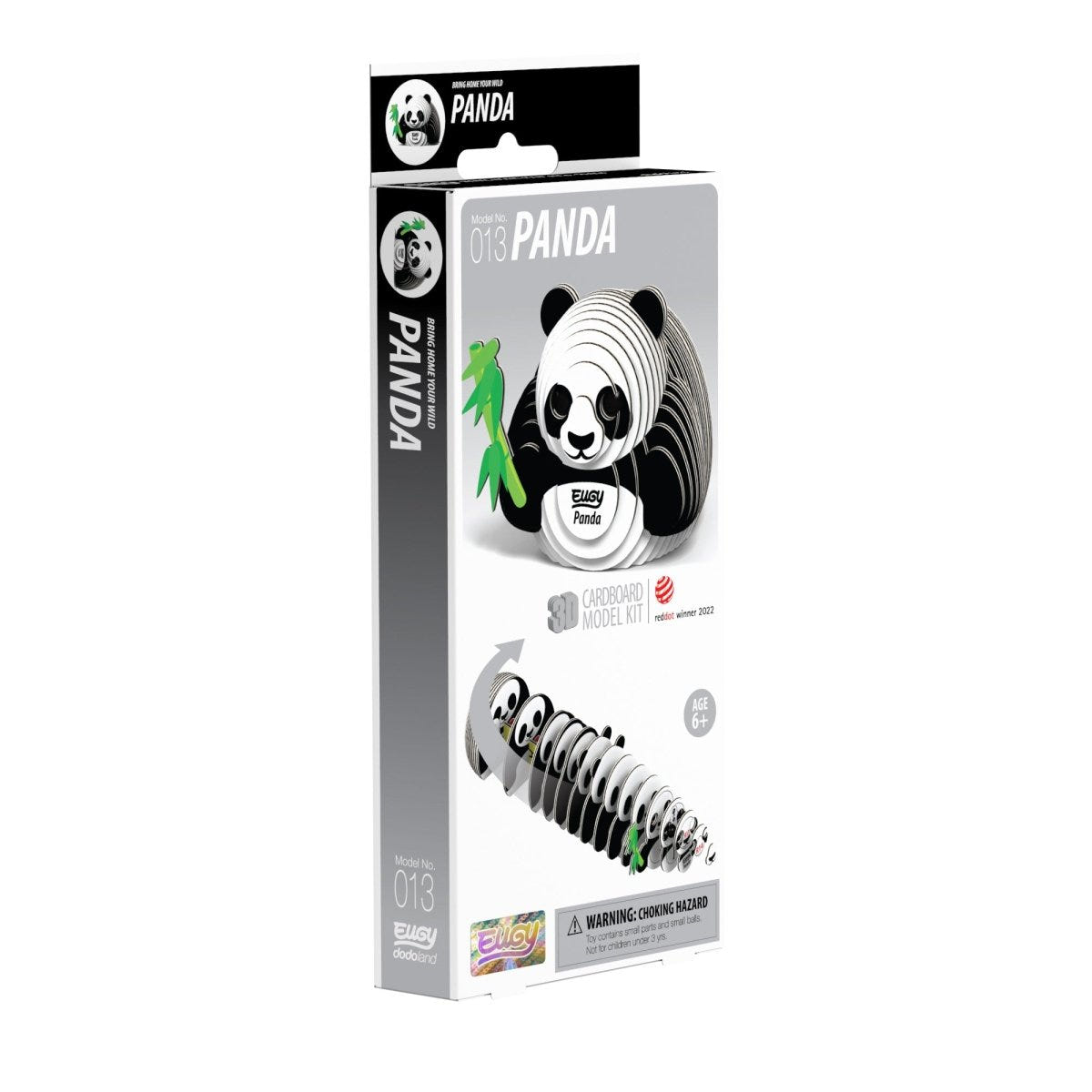 EUGY Panda 3D cardboard model kit - box front
