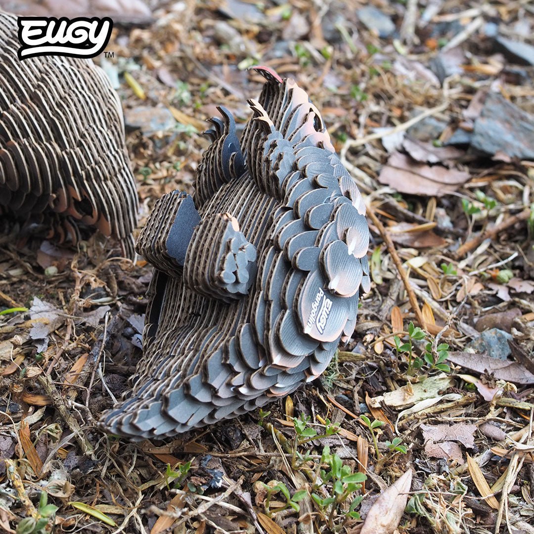 EUGY Pangolin 3D cardboard model kit - built model on display