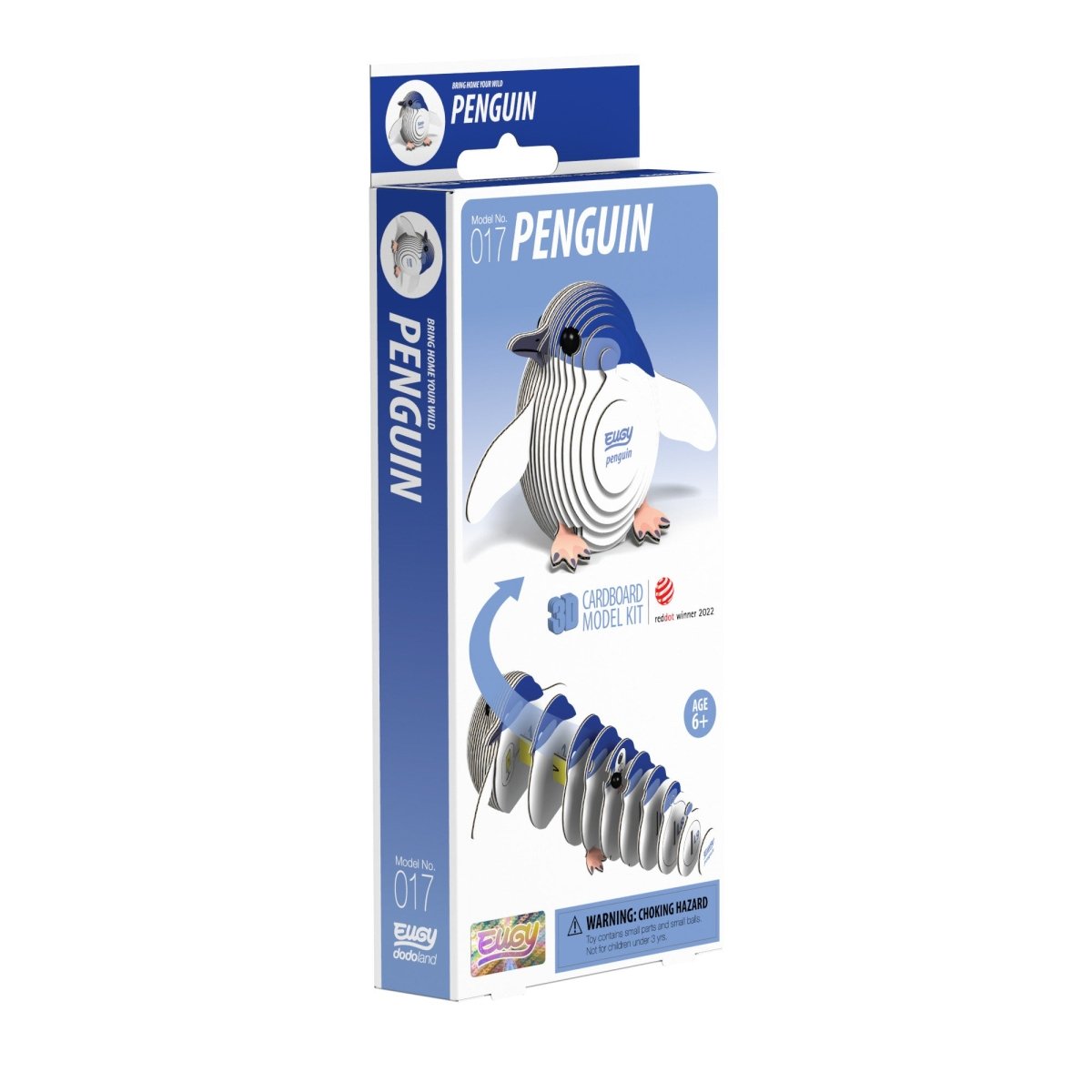 EUGY Penguin 3D cardboard model kit - box front