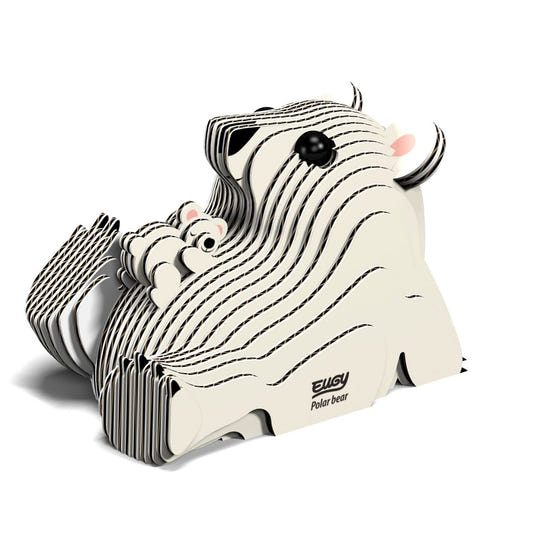 EUGY Polar Bear 3D cardboard model kit - finished model