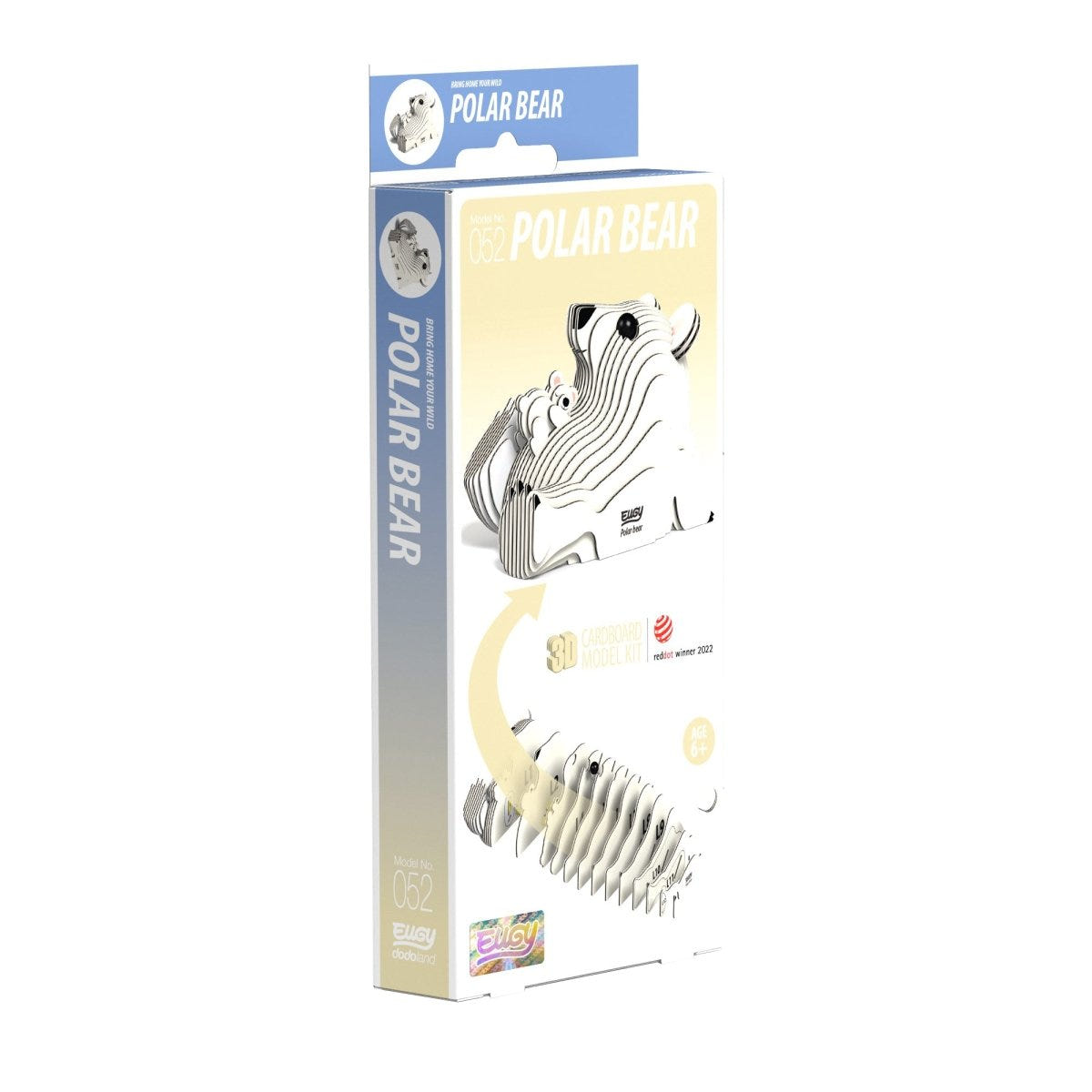 EUGY Polar Bear 3D cardboard model kit - box front
