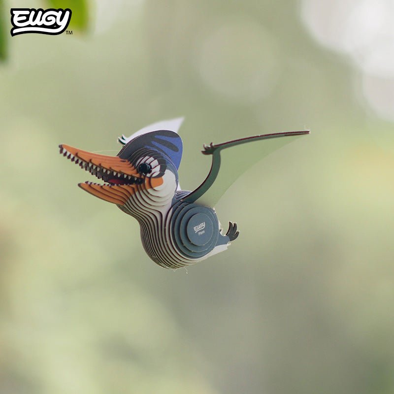 EUGY Ptero 3D cardboard model kit - built model on display