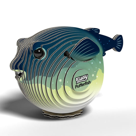 EUGY Pufferfish 3D cardboard model kit - finished model