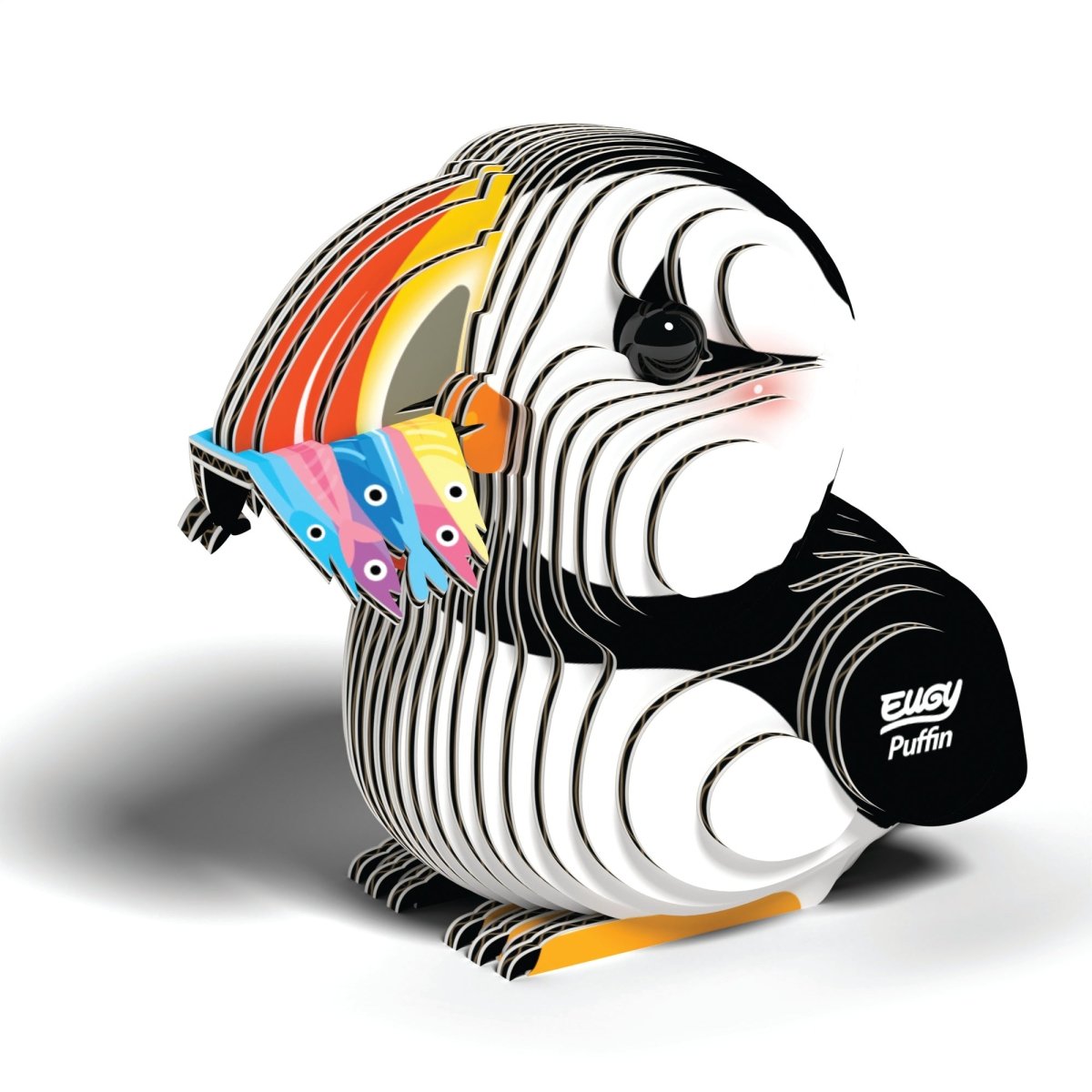 EUGY Puffin 3D cardboard model kit - finished model