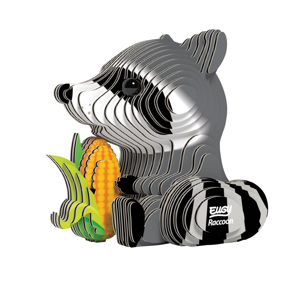 EUGY Raccoon 3D cardboard model kit - finished model