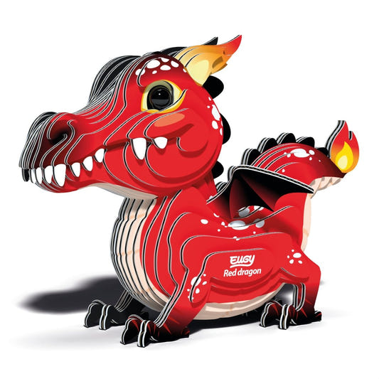 EUGY Red Dragon 3D cardboard model kit - finished model