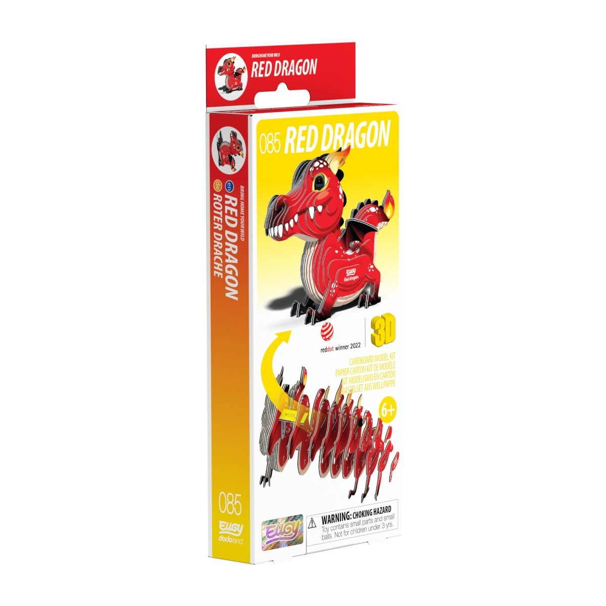 EUGY Red Dragon 3D cardboard model kit - box front