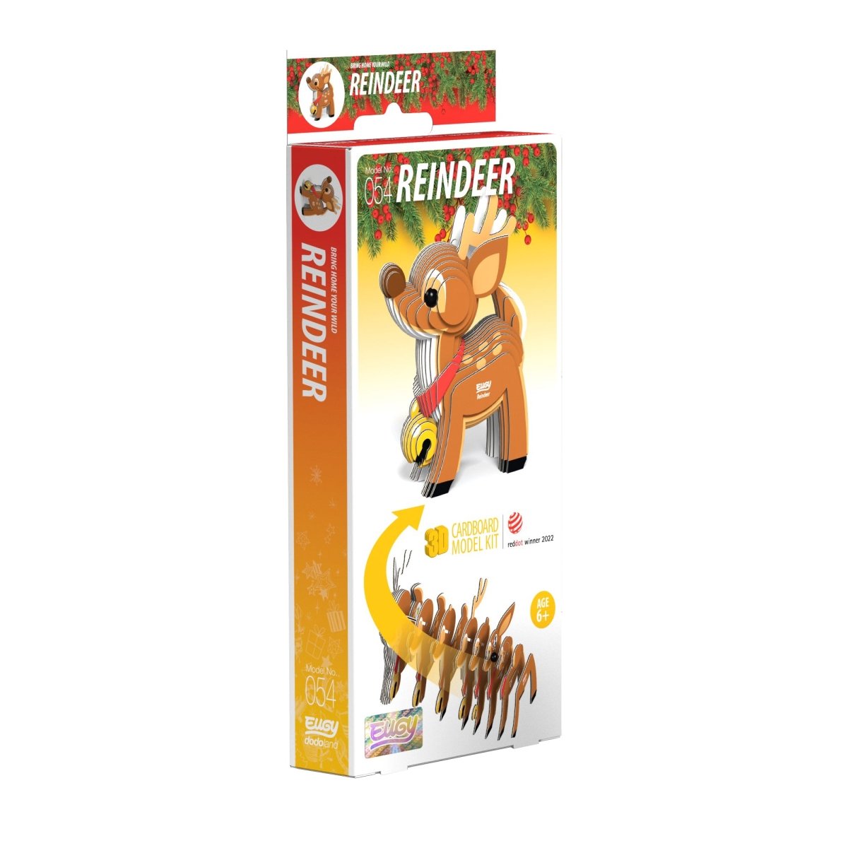 EUGY Reindeer 3D cardboard model kit - box front