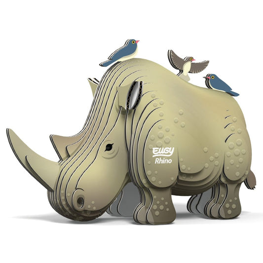 EUGY Rhino 3D cardboard model kit - finished model