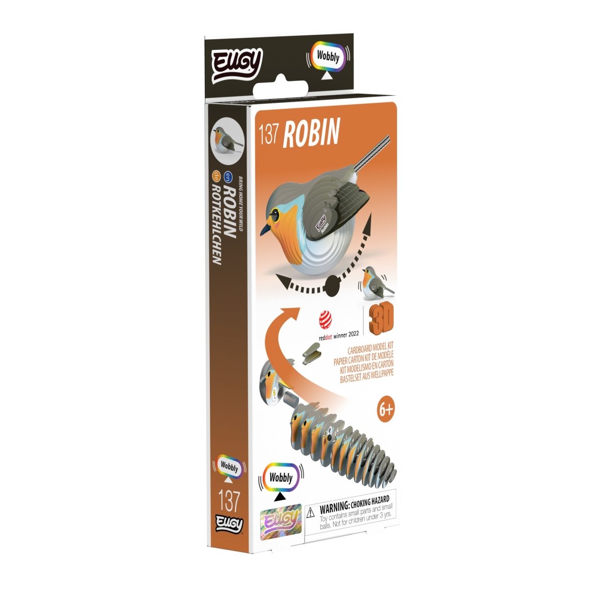 EUGY Robin 3D cardboard model kit - box front