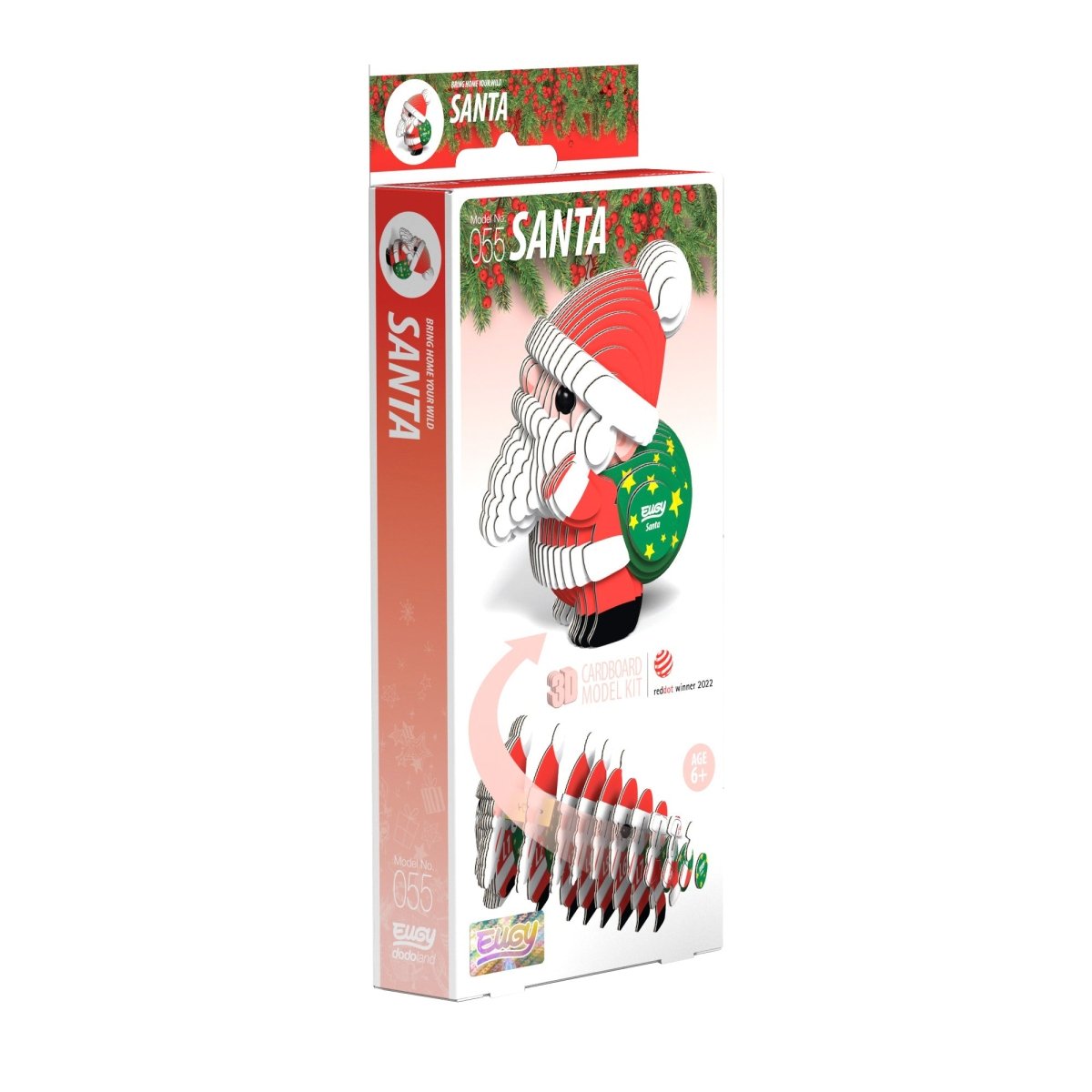 EUGY Santa 3D cardboard model kit - box front