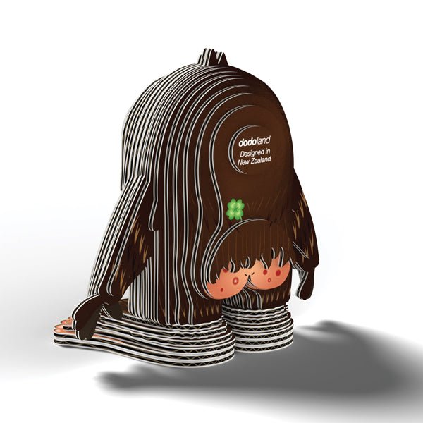 EUGY Sasquatch Big Foot card model rear view showing the layered card back