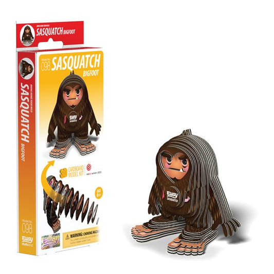 EUGY Sasquatch Big Foot 3D cardboard model kit, eco-friendly assembled puzzle figure