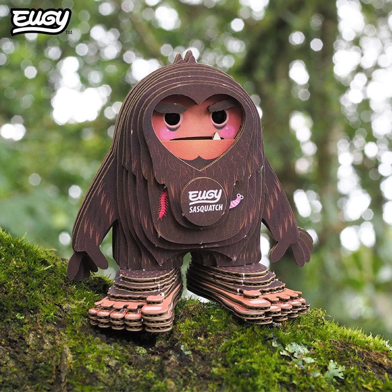 EUGY Sasquatch Big Foot 3D cardboard model kit - built model on display