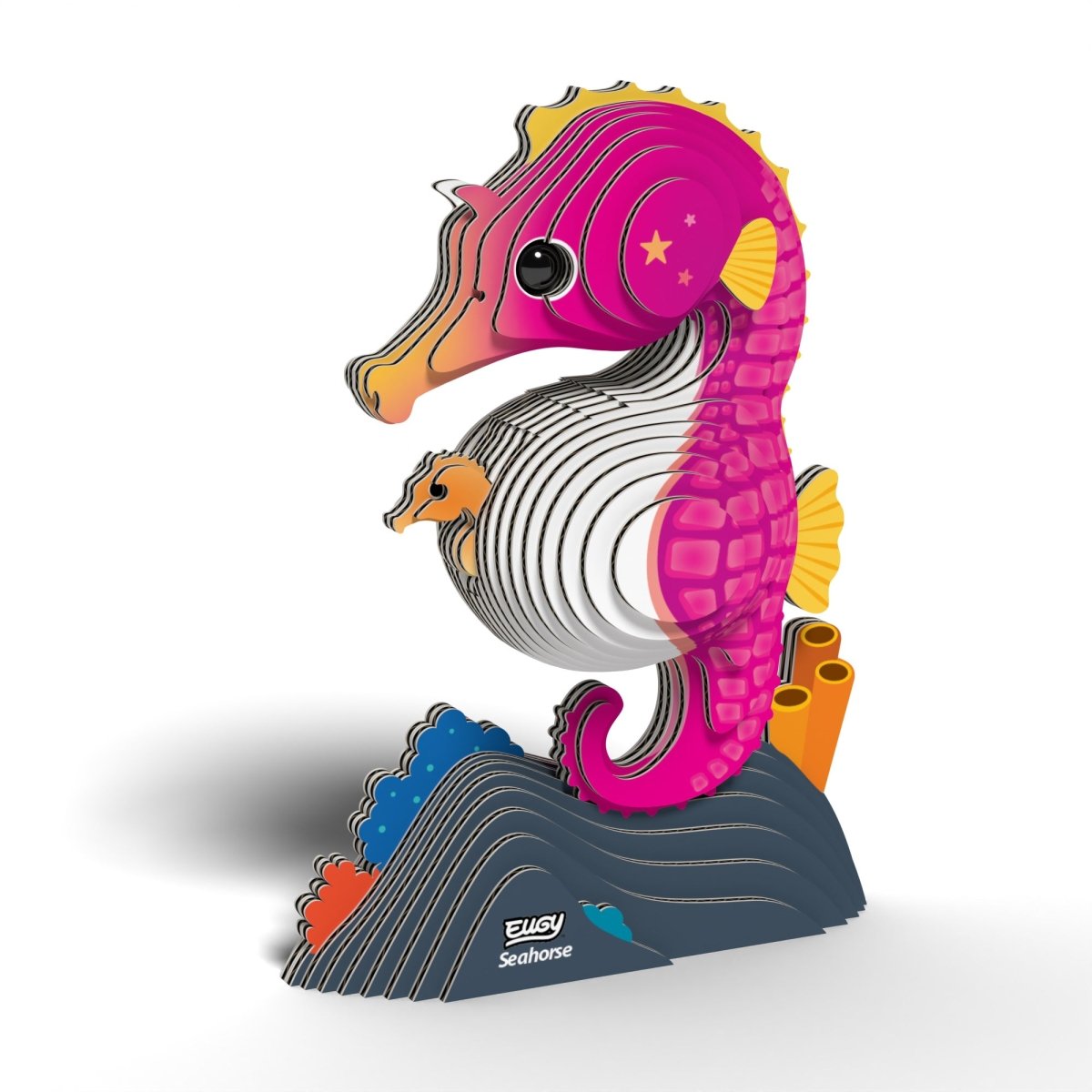 EUGY Seahorse 3D cardboard model kit - finished model