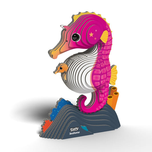 EUGY Seahorse 3D cardboard model kit - finished model