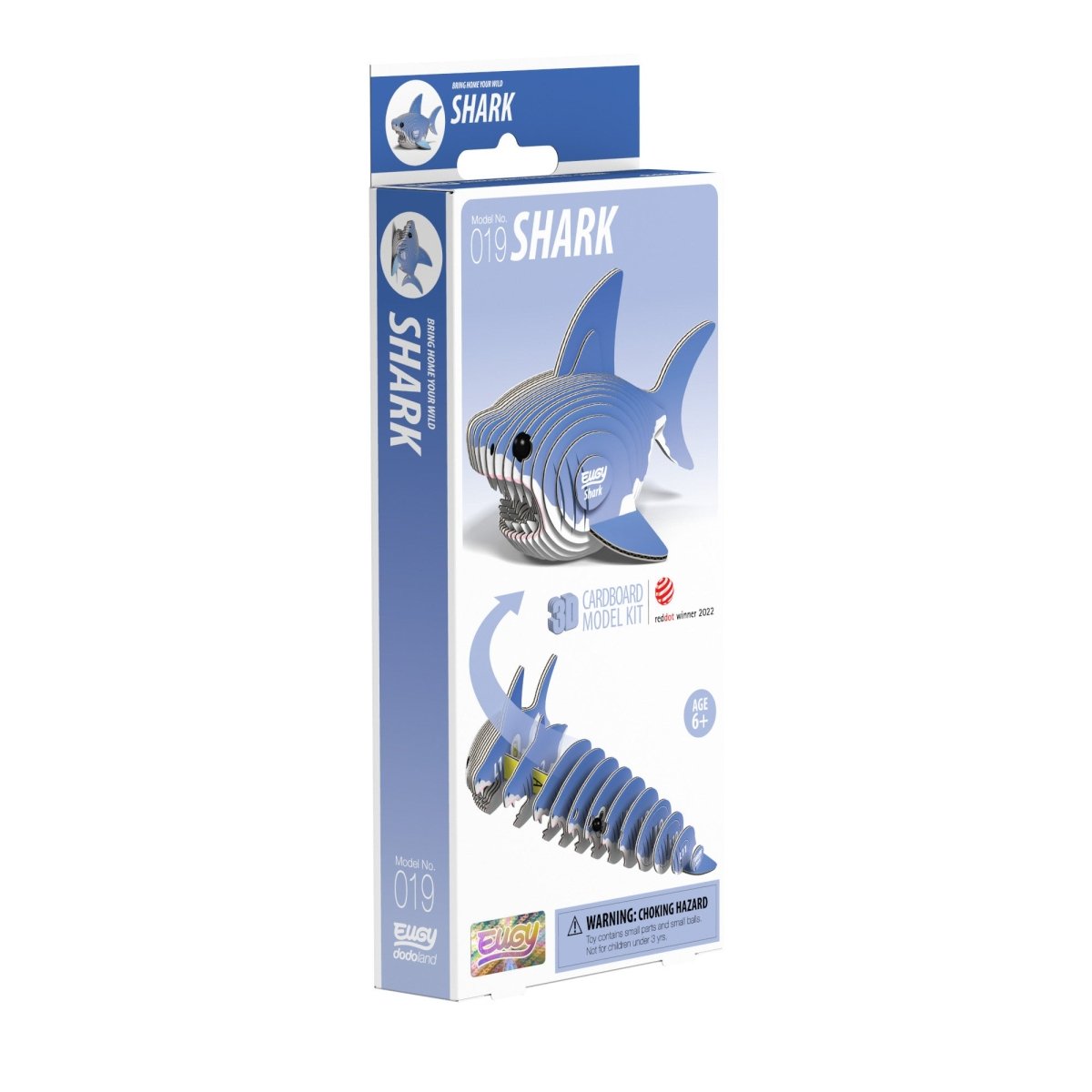EUGY Shark 3D cardboard model kit - box front